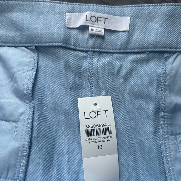 Loft Light Blue Wide Leg Slacks - Picture 3 of 4